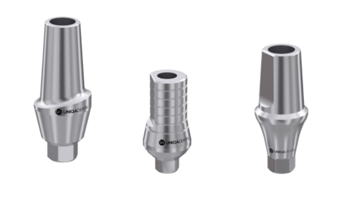Several types of straight abutments