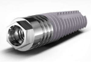 Dental implant design with the external hexagon