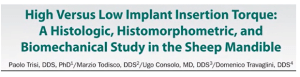 Torque or primary stability of the implant torque or primary stability of the implant 13