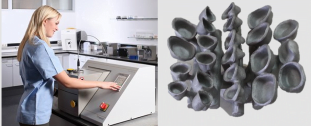 Metal bases for metal-ceramic prostheses after casting