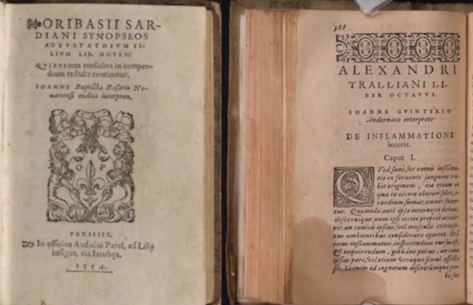 Byzantine books on medicine by orbasius of pergamon and alexander of tralles