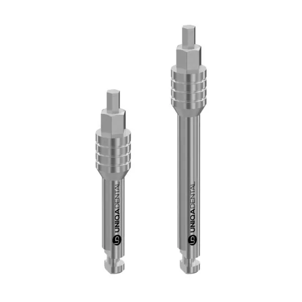 Contra-angle driver for dental implants and cover screw