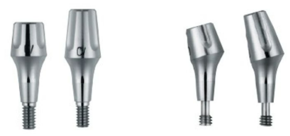 Abutments with conical connections without anti-rotation elements
