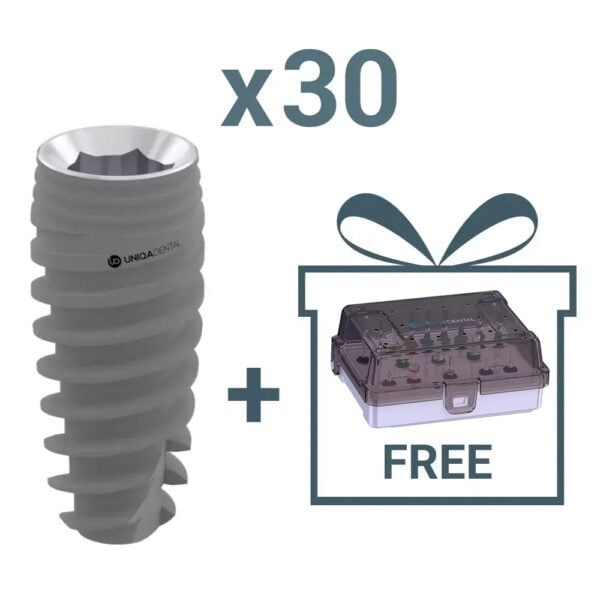 30 x uh8 dental implant pure&porous + surgical kit free