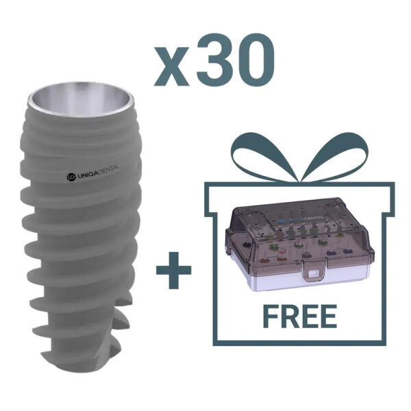 30 x uv11 dental implant pure&porous + surgical kit free