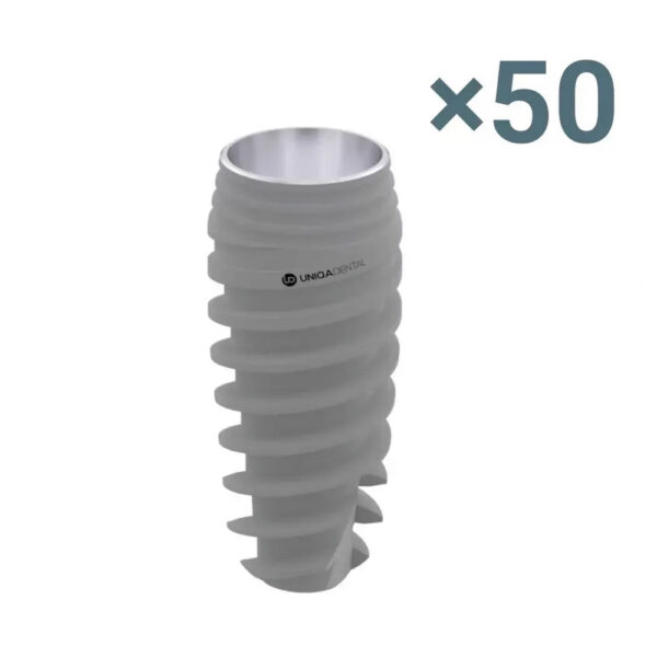 50 x uv11 dental implant pure&porous + 50% off surgical kit or set of drills