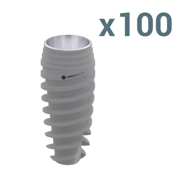 100 x uv11 dental implant pure&porous + 50% off surgical kit or set of drills