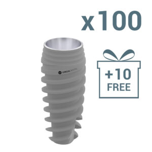 100 X UV11 Dental Implant Pure&Porous + 10 Implants Free
