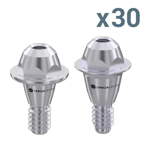 30 x straight multi-unit abutment d-type conical connection regular & mini platforms