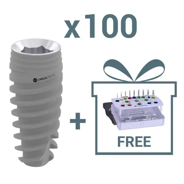 100 x uh8 dental implant pure&porous + surgical kit free item 3