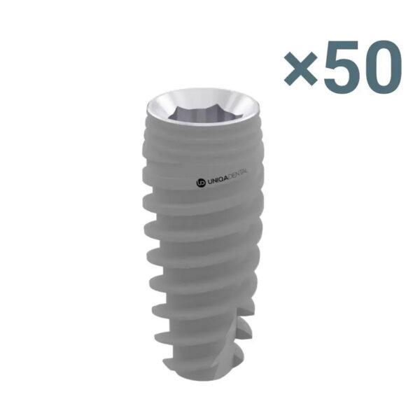 50 x uh8 dental implant pure&porous internal hex regular platform + 50% off surgical kit or set of drills