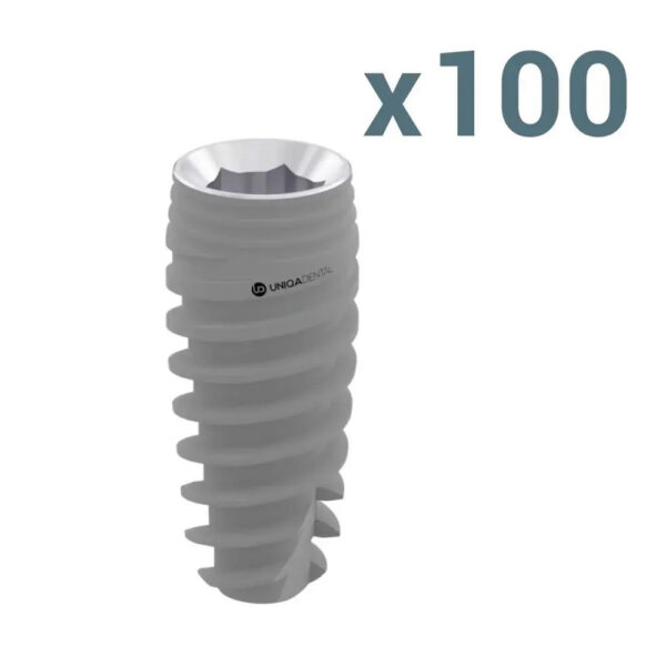 100 x uh8 dental implant pure&porous internal hex regular platform + 50% off surgical kit or set of drills