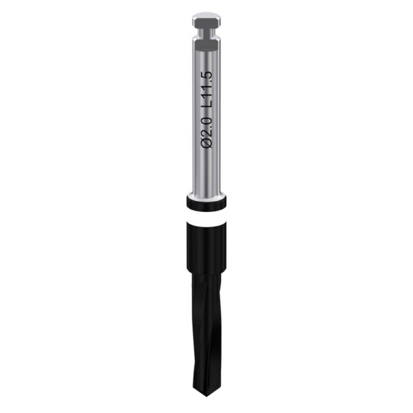 Two-step coated drill with integral stopper ø2. 0/2. 0 l11. 5