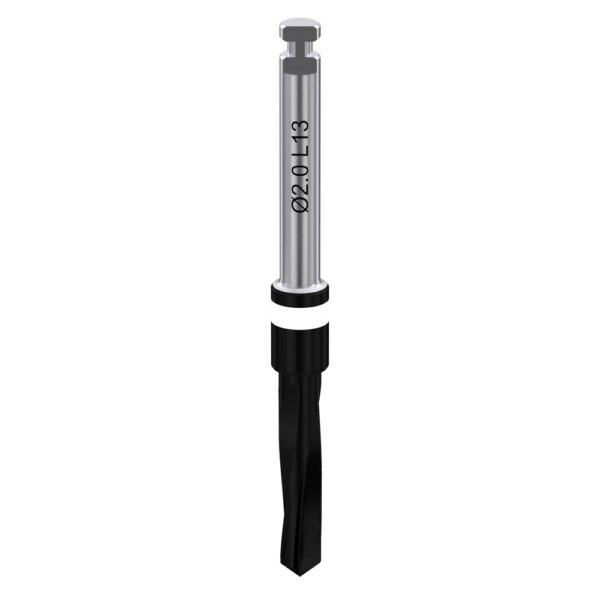 Two-step coated drill with integral stopper ø2. 0/2. 0 l13