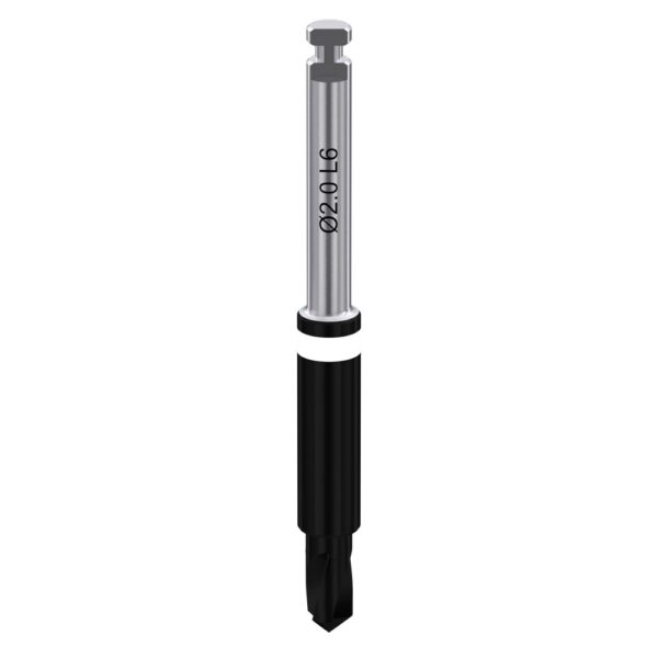 Two-step coated drill with integral stopper ø2. 0/2. 0 l6