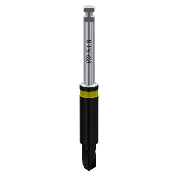 Two-step coated drill with integral stopper ø2. 0/2. 5 l6