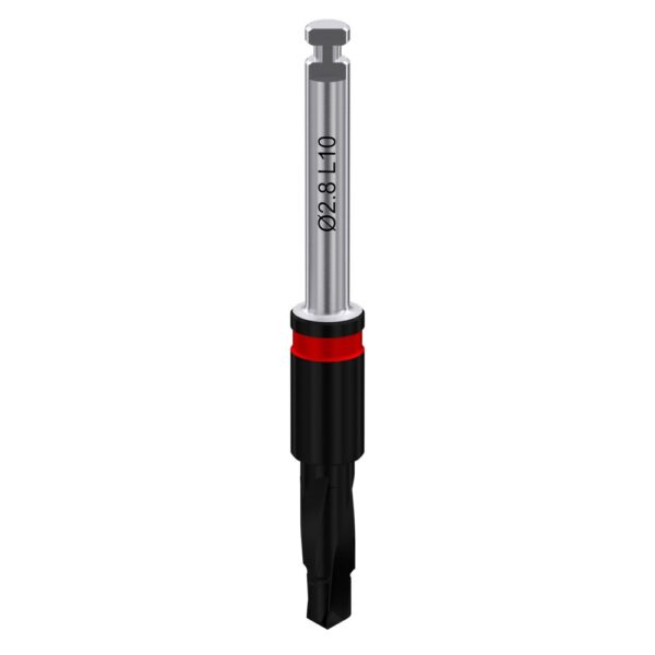 Two-step coated drill with integral stopper ø2. 0/2. 8 l10