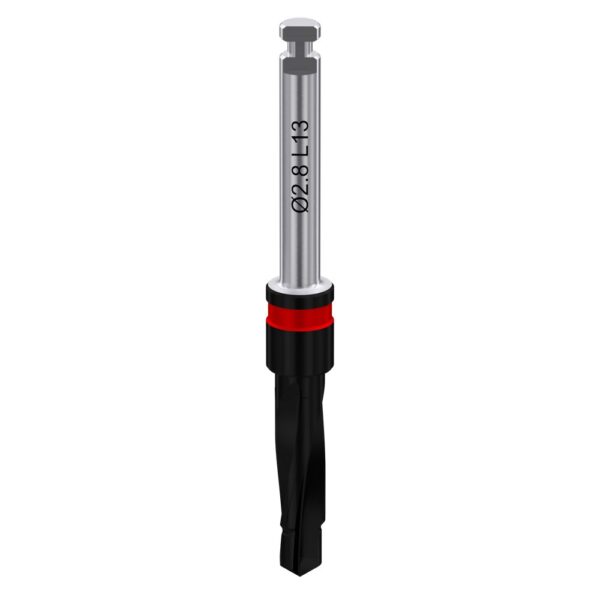 Two-step coated drill with integral stopper ø2. 0/2. 8 l13