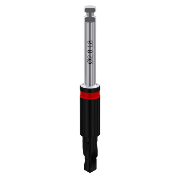 Two-step coated drill with integral stopper ø2. 0/2. 8 l8