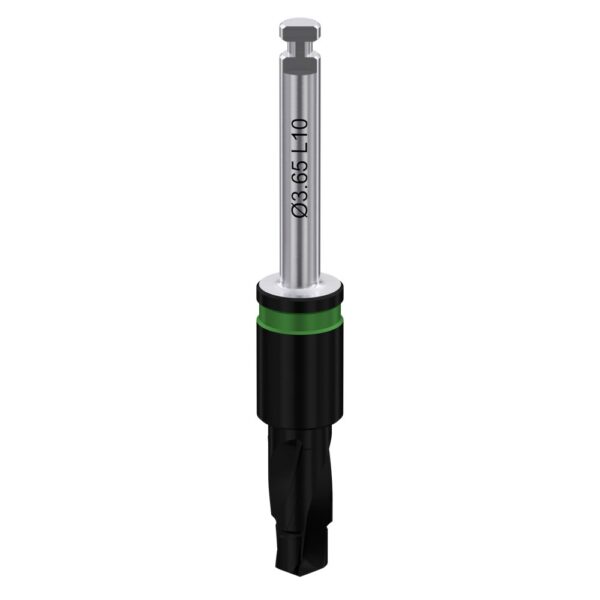 Two-step coated drill with integral stopper ø3. 2/3. 65 l10