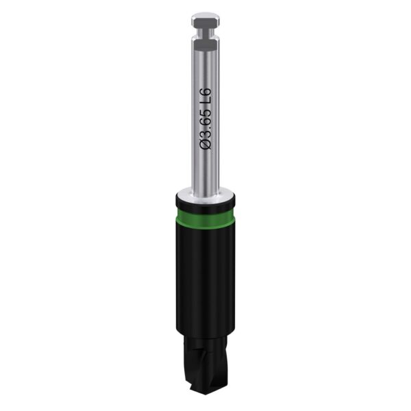 Two-step coated drill with integral stopper ø3. 2/3. 65 l6