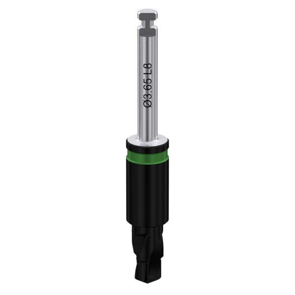 Two-step coated drill with integral stopper ø3. 2/3. 65 l8