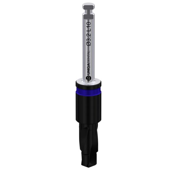 Two-step coated drill with integral stopper ø2. 8/3. 2 l10