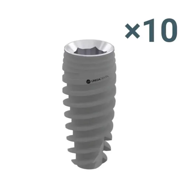 10 x uh8 dental implant pure&porous + 50% off surgical kit or set of drills