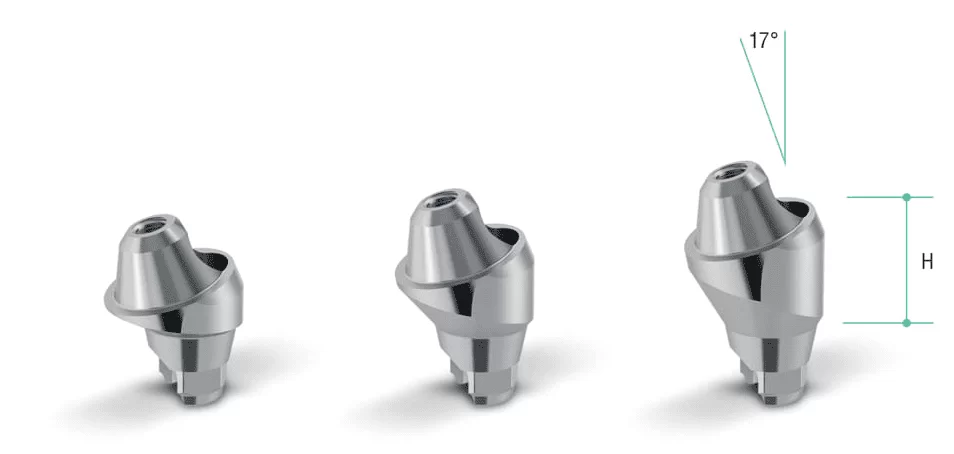 How the compensation angle and height of angled multi-unit abutments are determined