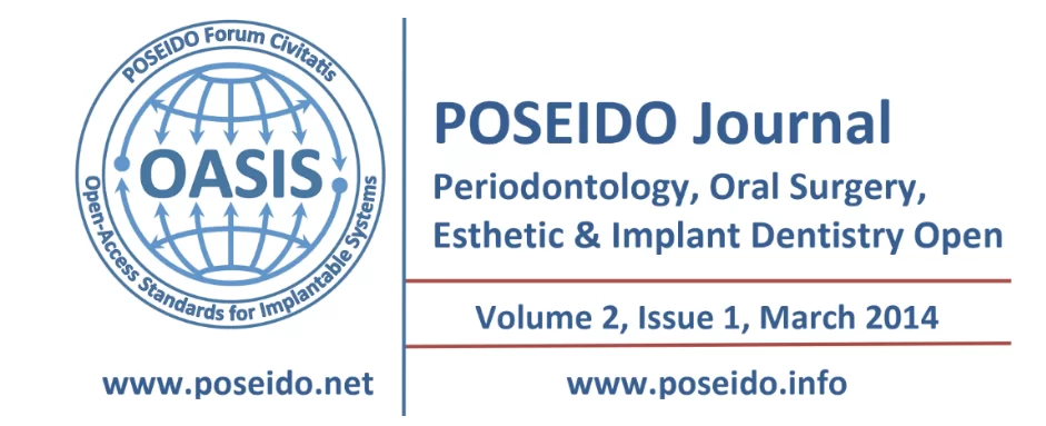 Cover of the journal poseido, which published research on the surface of implants