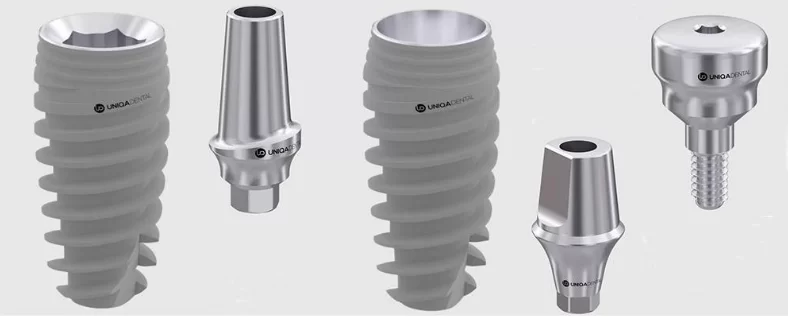 Varieties and sizes of dental implants from Uniqa Dental