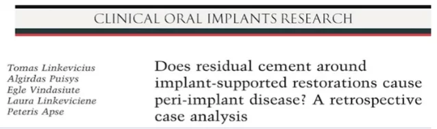 Screw vs. Cement fixation of crowns on implants: part 1 screw vs. Cement fixation of crowns on implants 21